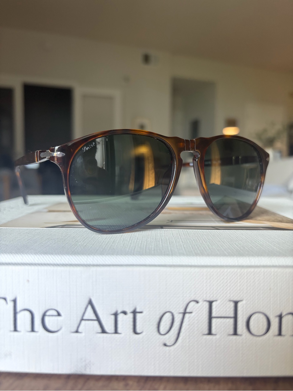 Persol 9649-S 24/31 Tortoiseshell Havana Green Lens Sunglasses 55mm